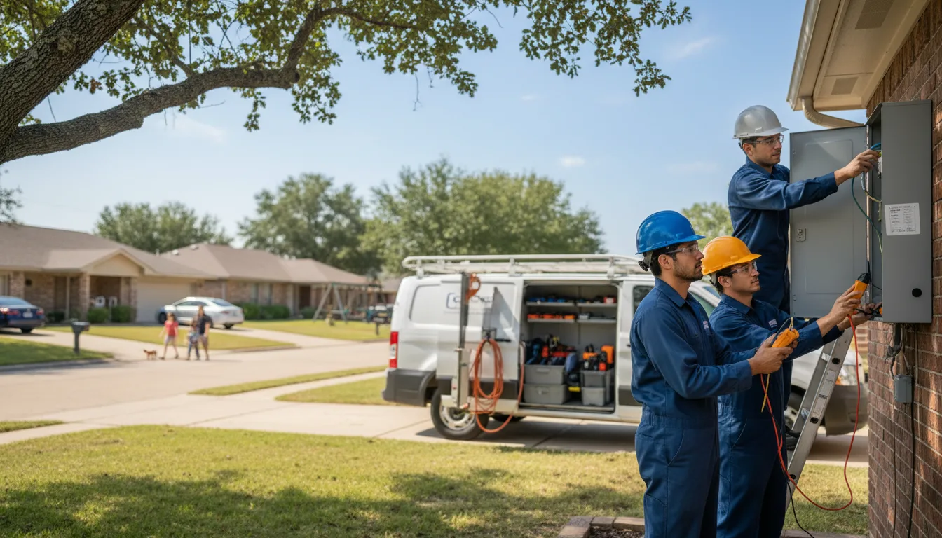 Certified electrician providing emergency electrical services in Mabank, TX